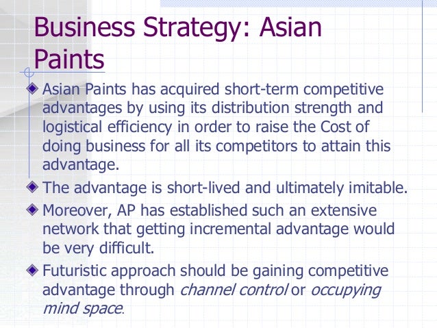 Rural marketing strategy of asian paint asian paints strategy ppt